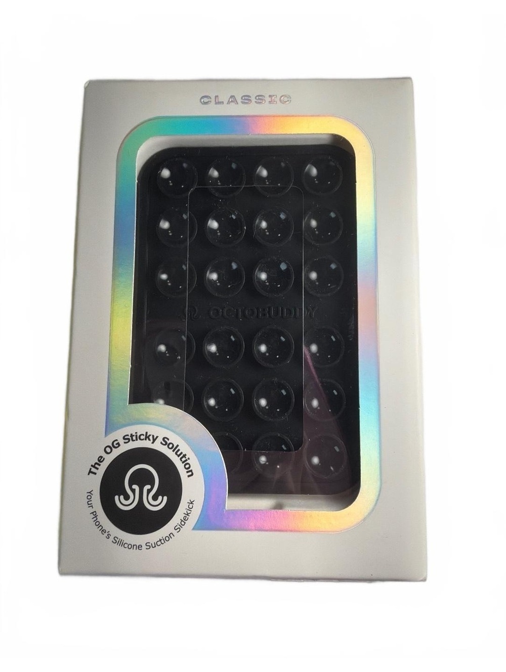 Octobuddy Silicone Phone Grip Stand Classic Black The OG Sticky Solution NEW